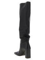 Black Calfskin Over The Knee
