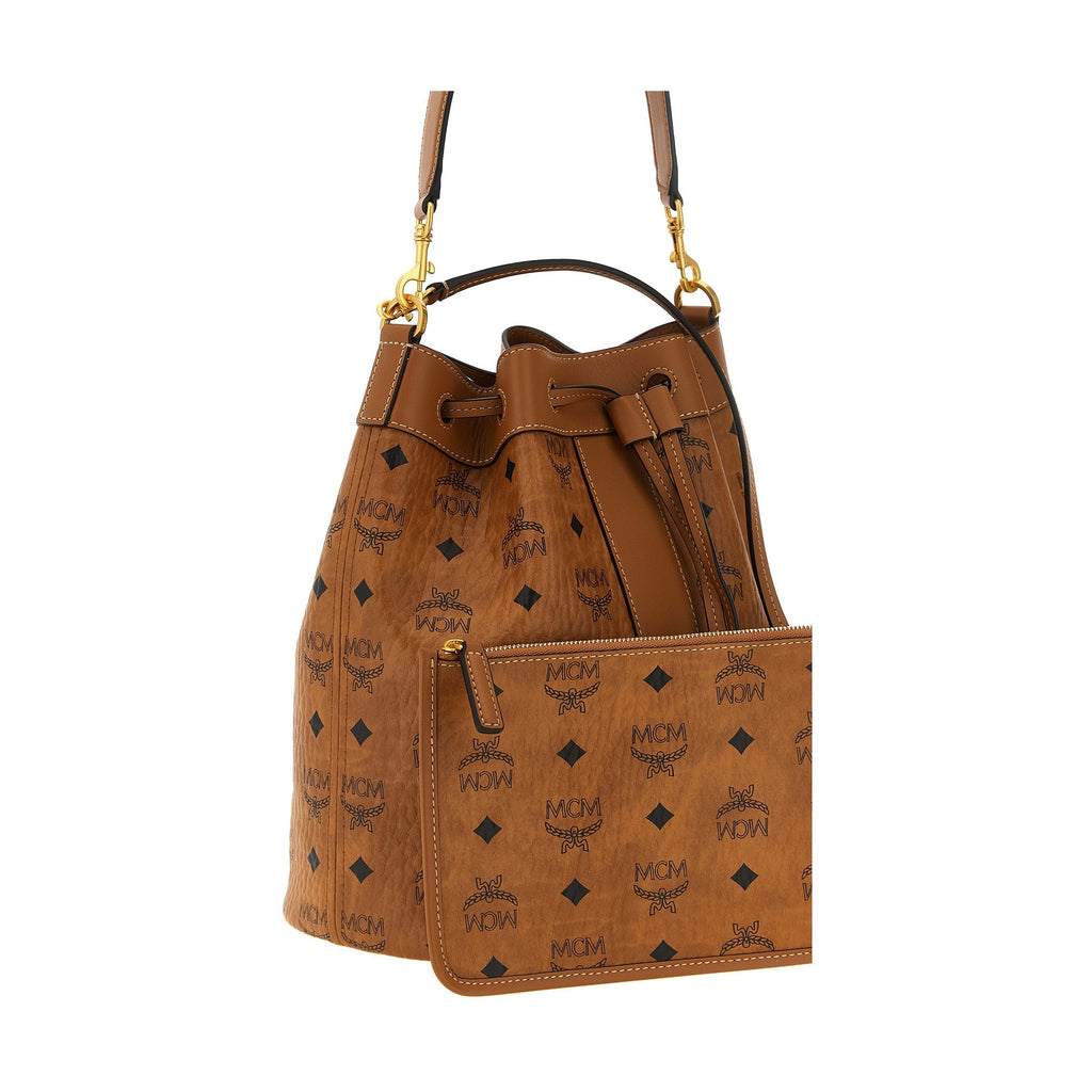 Brown Polyethylene Shoulder Bag
