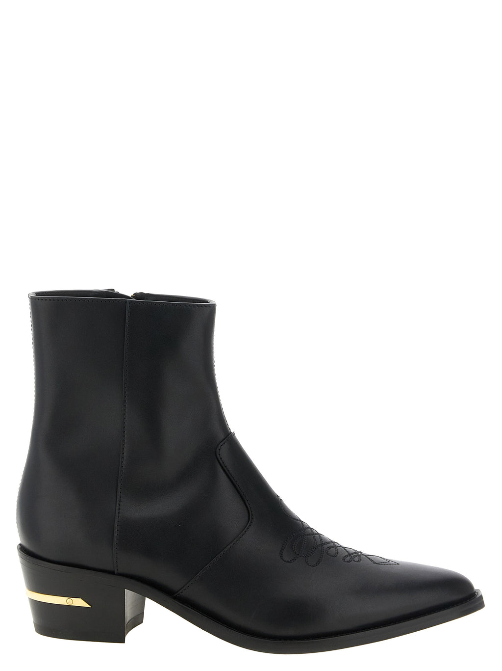 Black Calfskin Ankle Boots