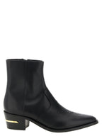Black Calfskin Ankle Boots