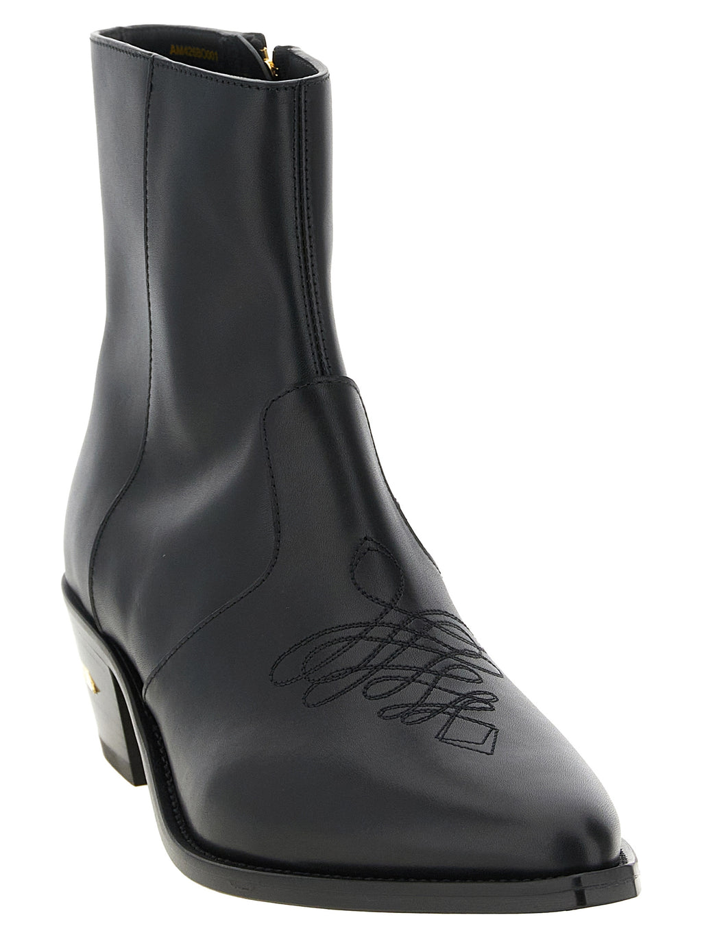 Black Calfskin Ankle Boots