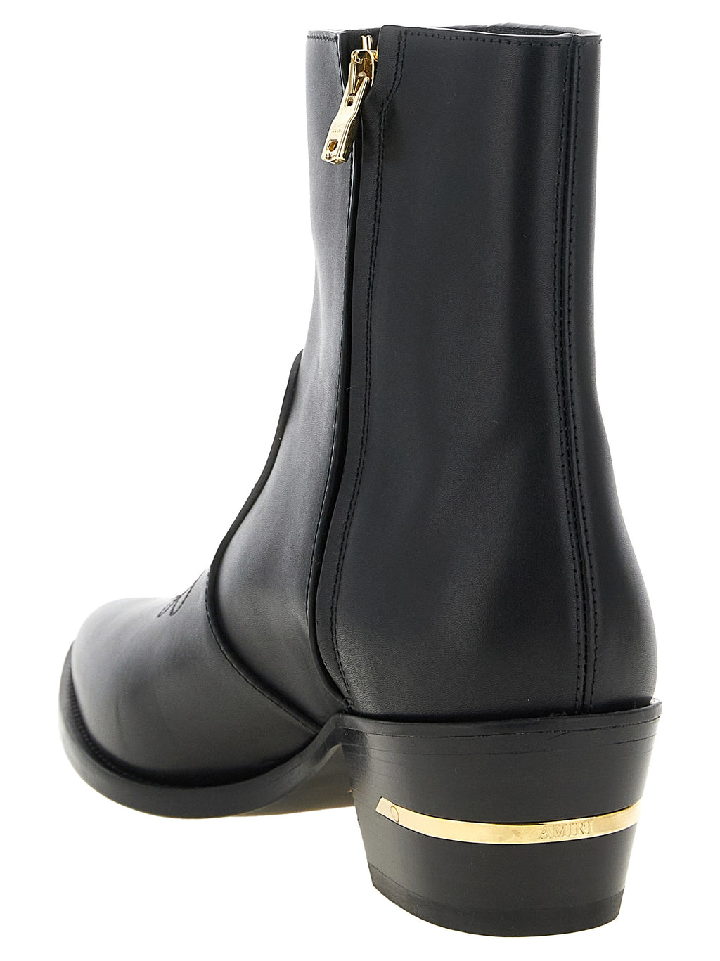 Black Calfskin Ankle Boots