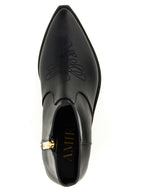 Black Calfskin Ankle Boots