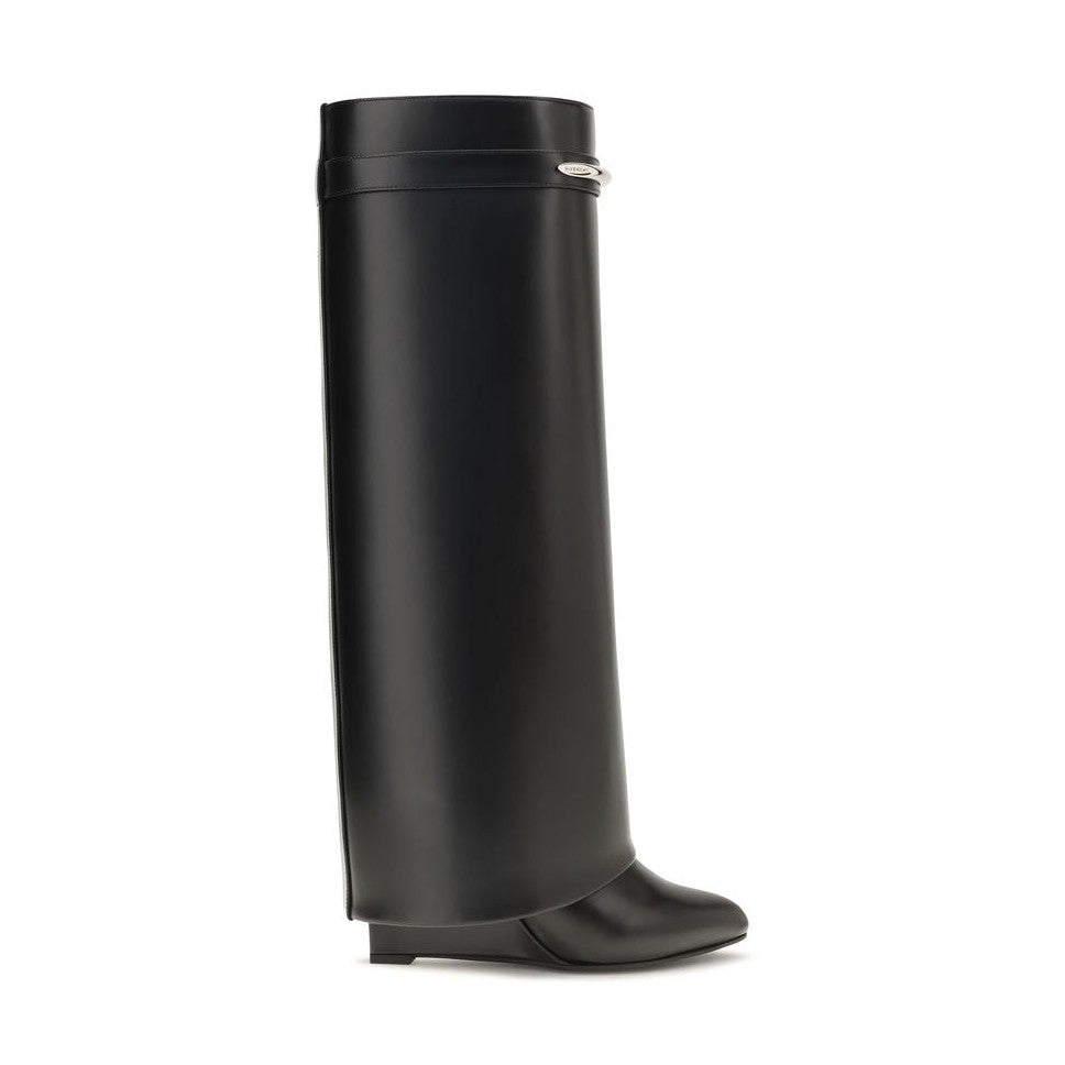 Black Calf Leather Bos Taurus Ankle Boots