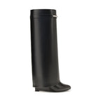 Black Calf Leather Bos Taurus Ankle Boots
