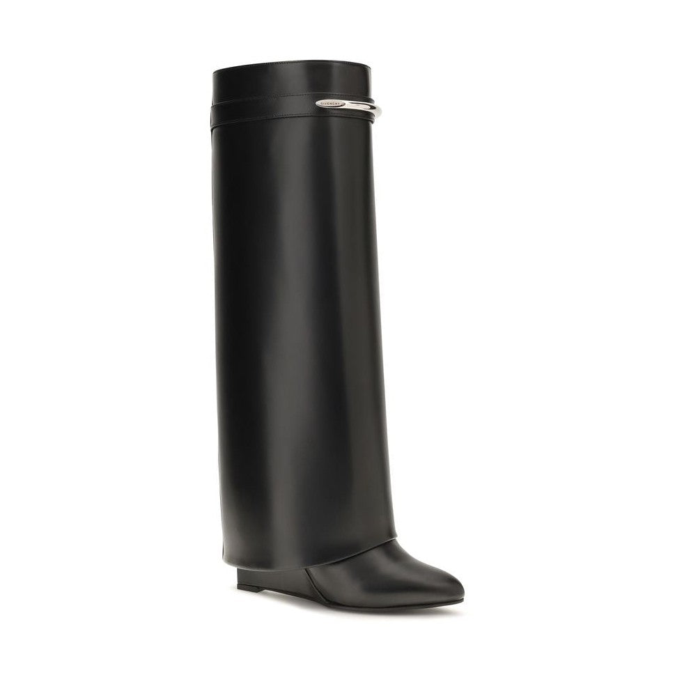 Black Calf Leather Bos Taurus Ankle Boots
