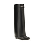 Black Calf Leather Bos Taurus Ankle Boots