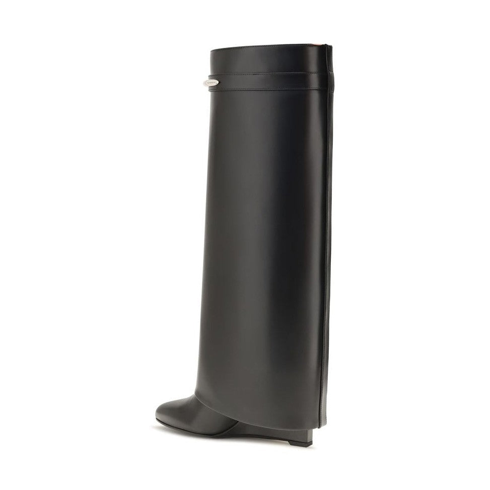 Black Calf Leather Bos Taurus Ankle Boots