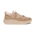 Beige Synthetic Athletic Sneakers