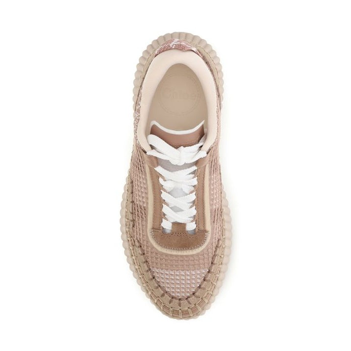 Beige Synthetic Athletic Sneakers