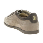 Gray Calfskin Low Top Sneakers