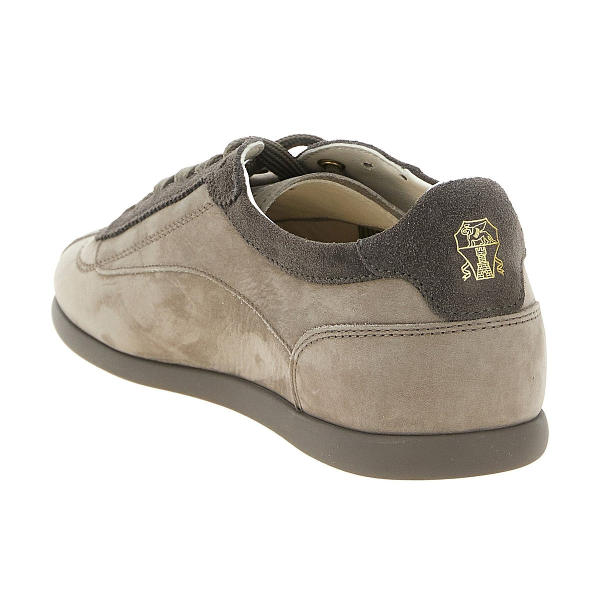 Gray Calfskin Low Top Sneakers