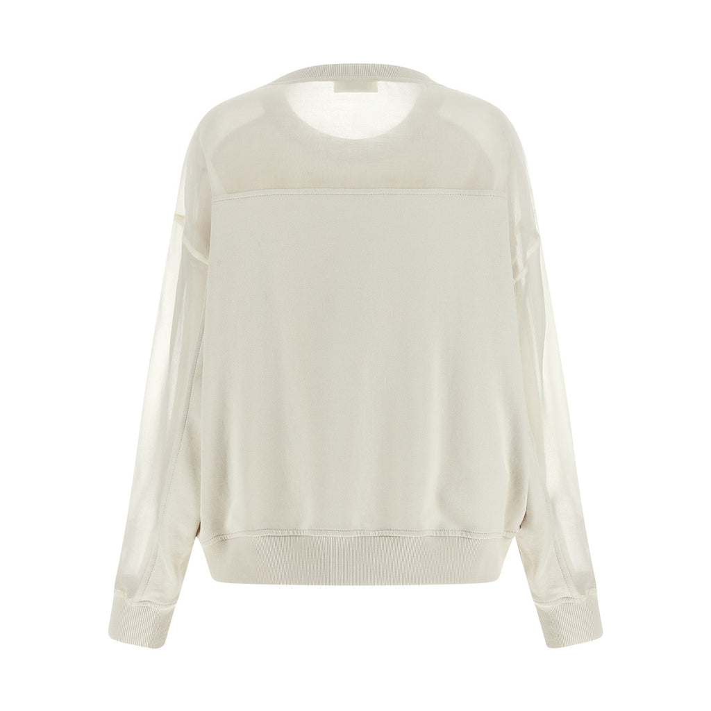 White Cotton Sweatshirt