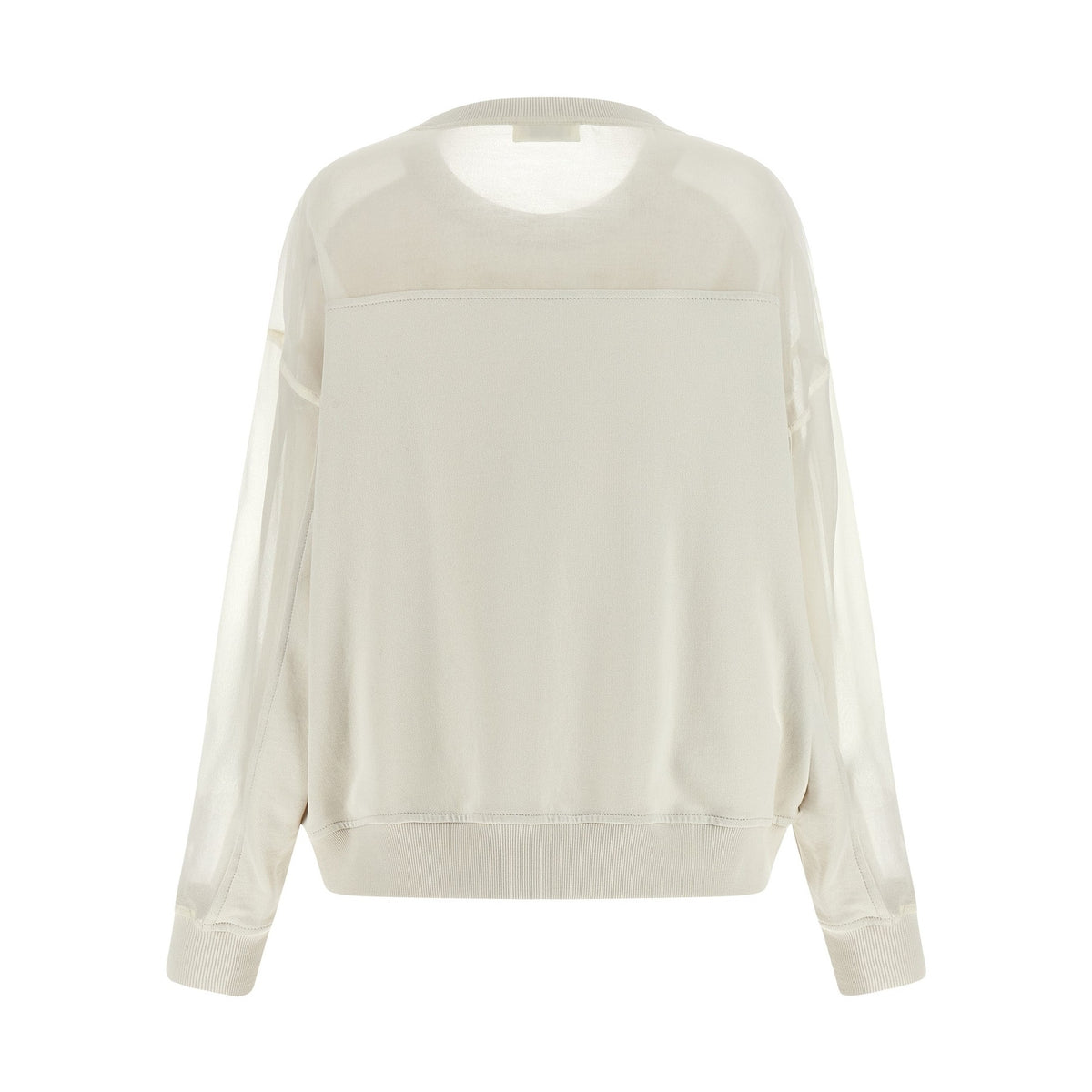 White Cotton Sweatshirt