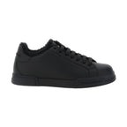 Black Calfskin Low Top Sneakers