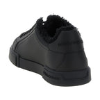 Black Calfskin Low Top Sneakers