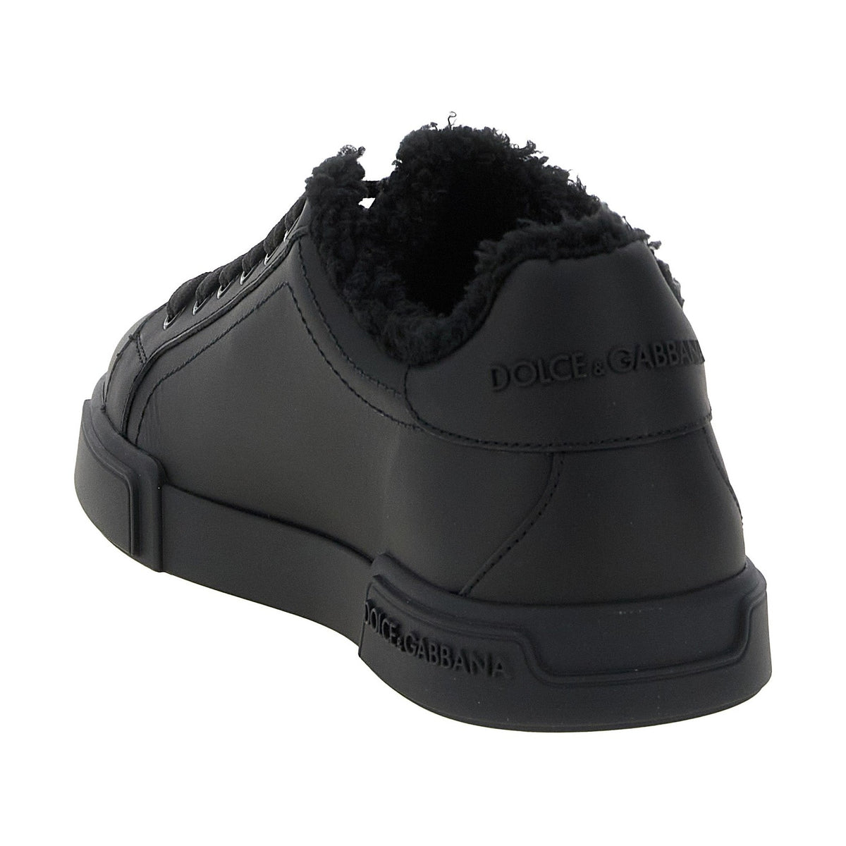 Black Calfskin Low Top Sneakers