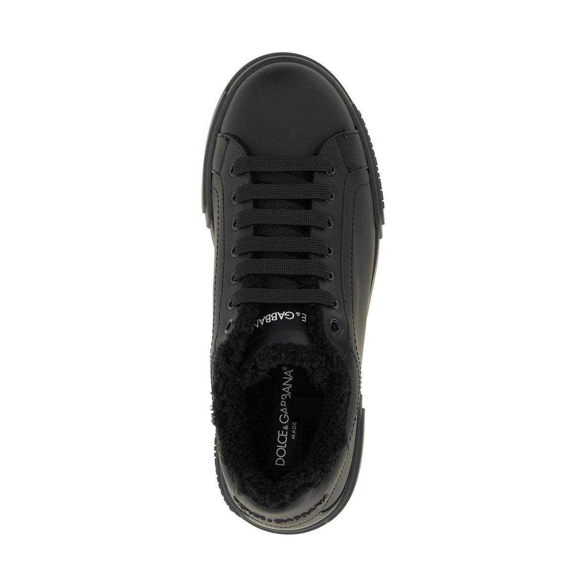 Black Calfskin Low Top Sneakers