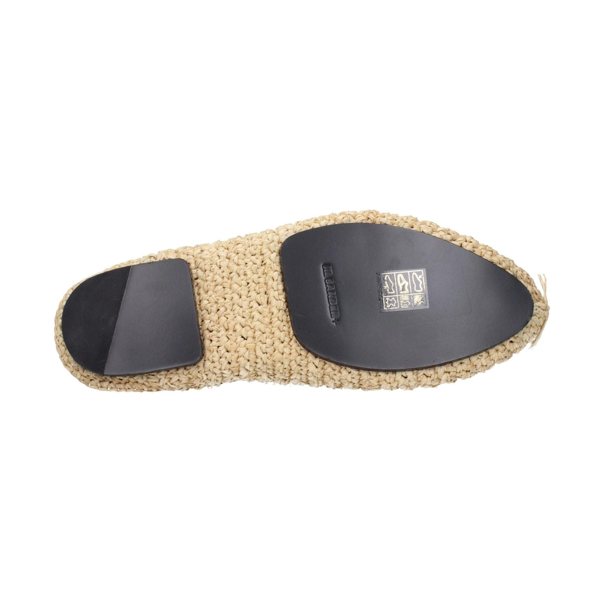 Beige Raffia Slippers