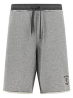 Gray Cotton Bermuda Shorts