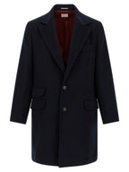Blue Virgin Wool Coat