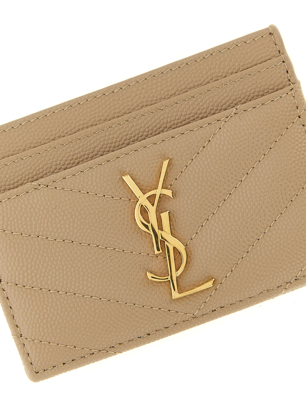 Beige Calfskin Cardholder