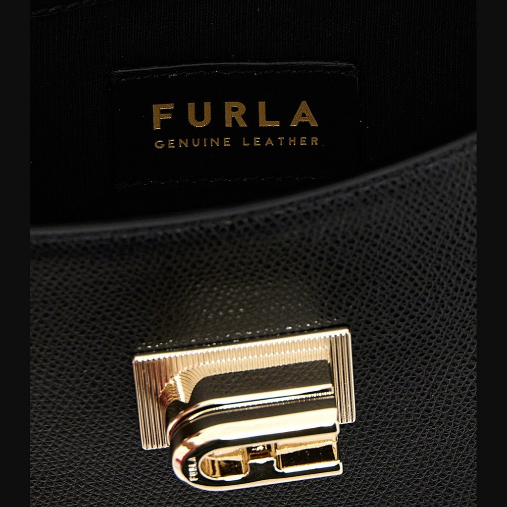 Black Leather Crossbody Bag