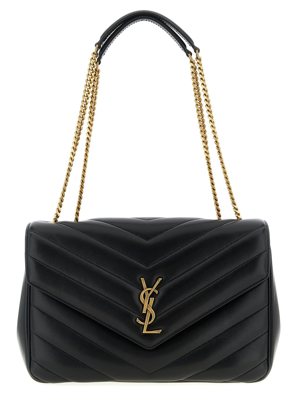 Black Lamb Leather Shoulder Bag