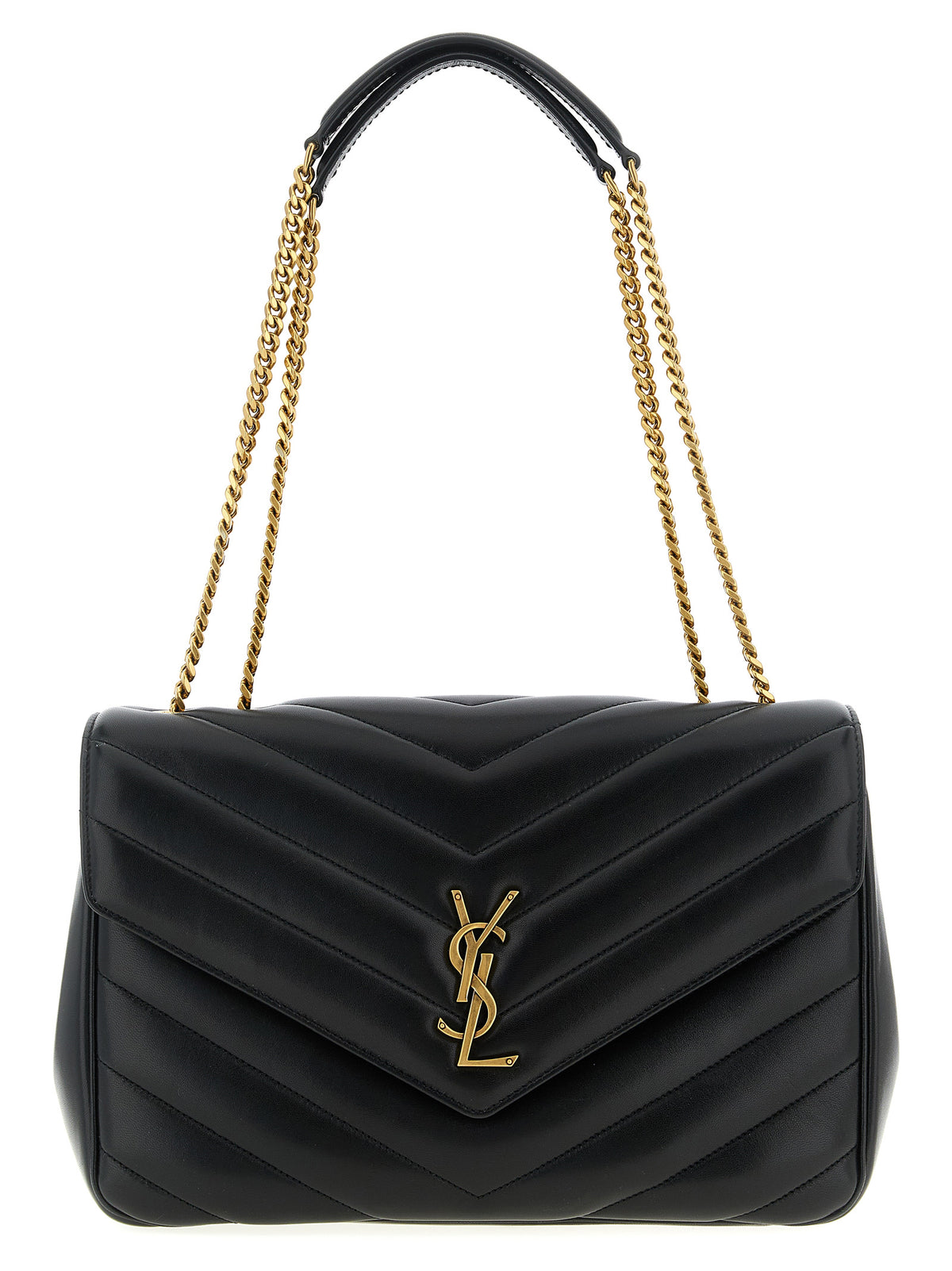 Black Lamb Leather Shoulder Bag