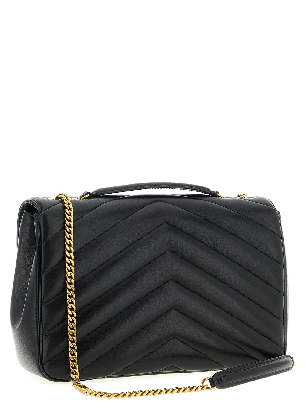 Black Lamb Leather Shoulder Bag