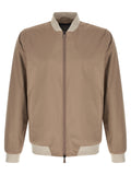 Beige Polyester Bomber