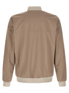 Beige Polyester Bomber