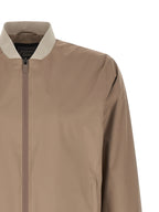 Beige Polyester Bomber