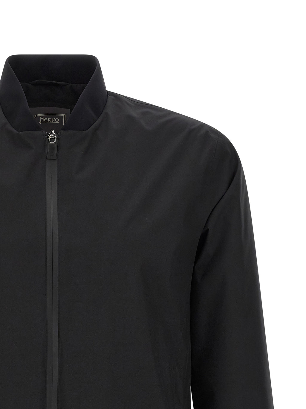Black Polyester Bomber