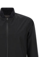 Black Polyester Bomber