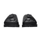 Black Leather Slippers