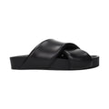 Black Leather Slippers
