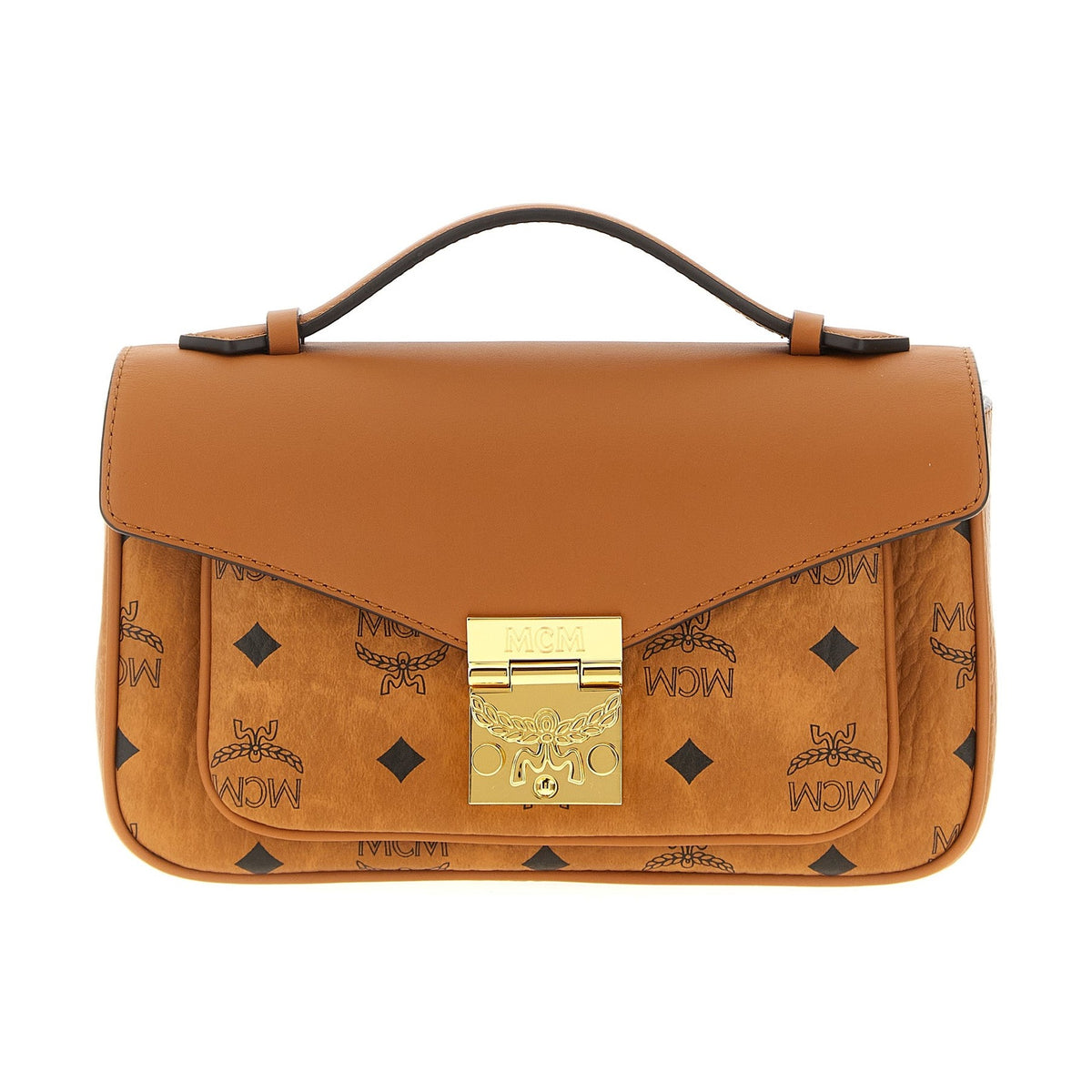 Brown Polyethylene Crossbody Bag