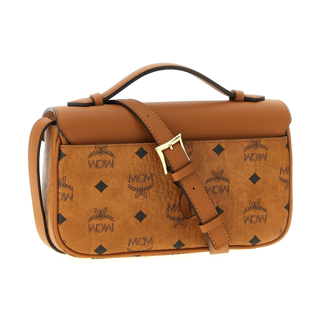 Brown Polyethylene Crossbody Bag