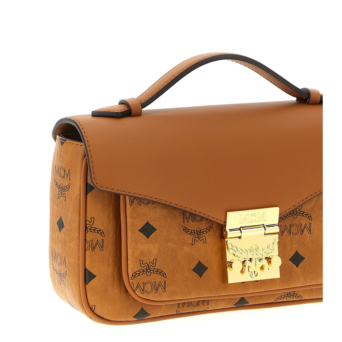 Brown Polyethylene Crossbody Bag