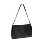 Black Polyester Shoulder Bag