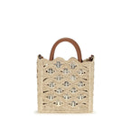 Beige Raffia Handbag