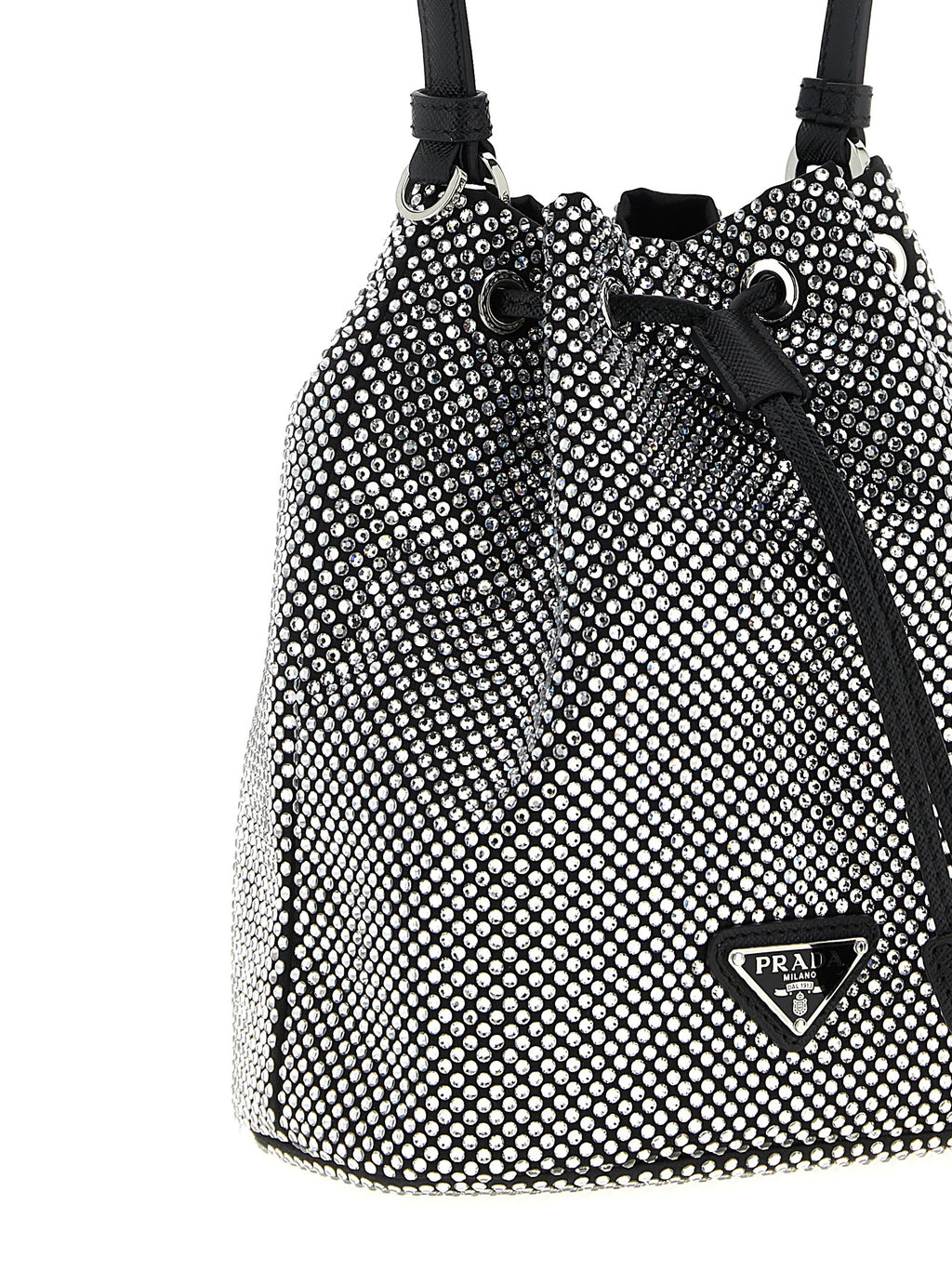 Gray Viscose Handbag