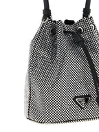 Gray Viscose Handbag
