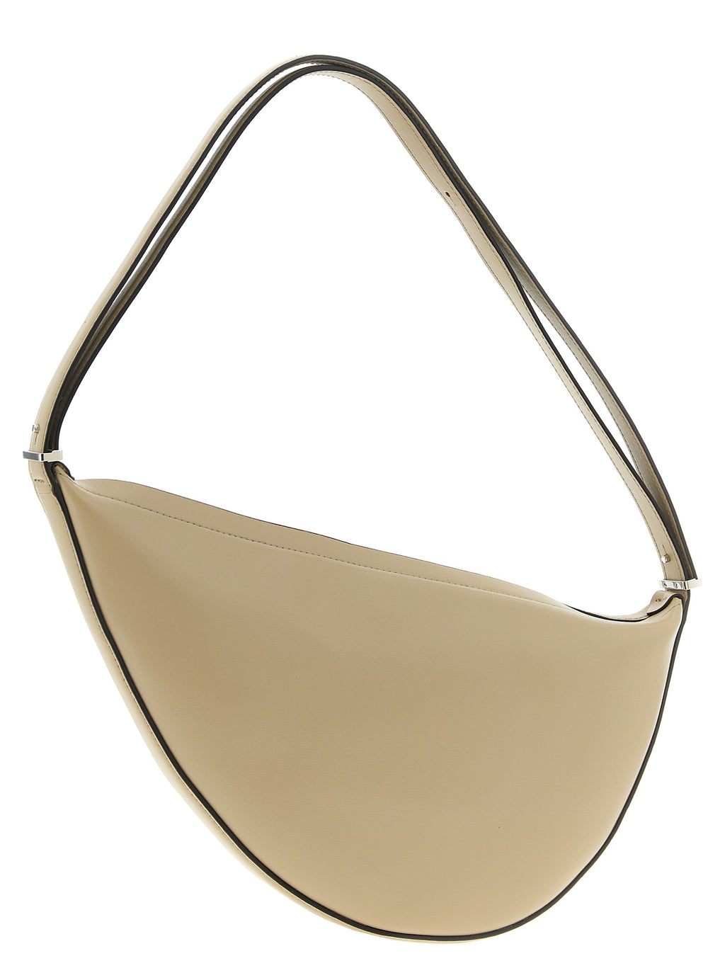 Beige Leather Shoulder Bag