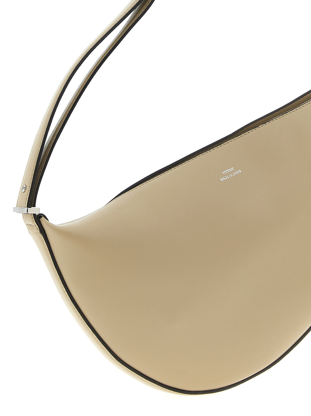 Beige Leather Shoulder Bag