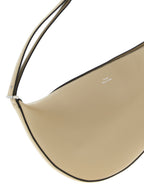 Beige Leather Shoulder Bag