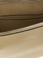 Beige Leather Shoulder Bag