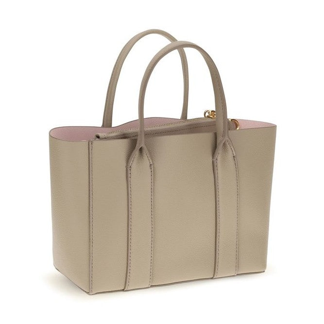 Beige Calf Leather Bos Taurus Shoulder Bag
