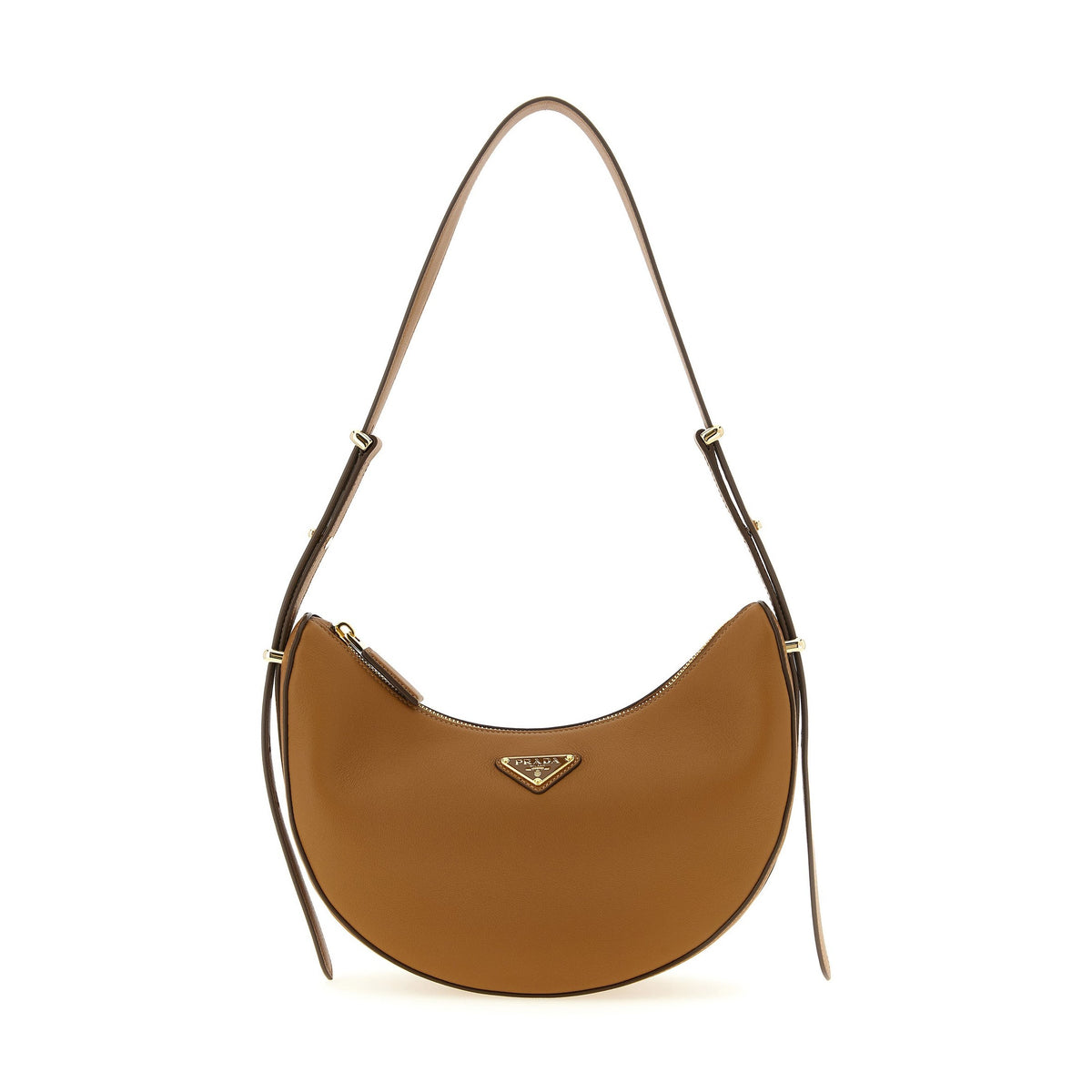 Brown Calfskin Shoulder Bag